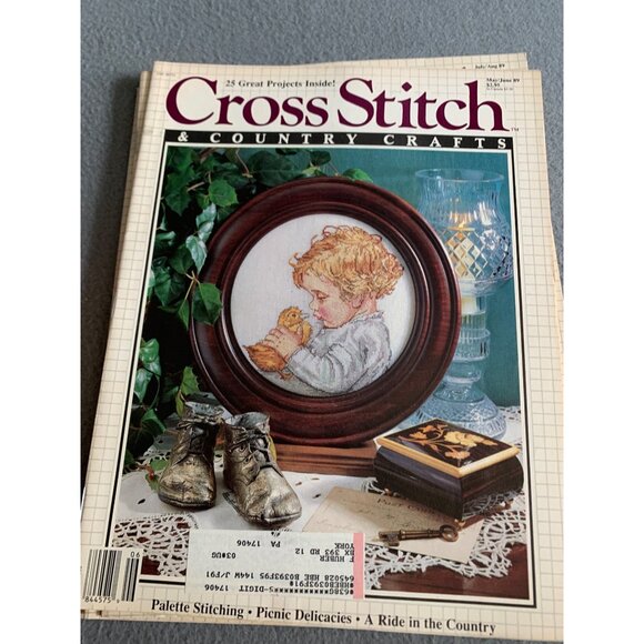 Vintage Cross Stitch & Country Crafts Magazine Lot (5 Issues) 80s & 90s - Picture 6 of 7